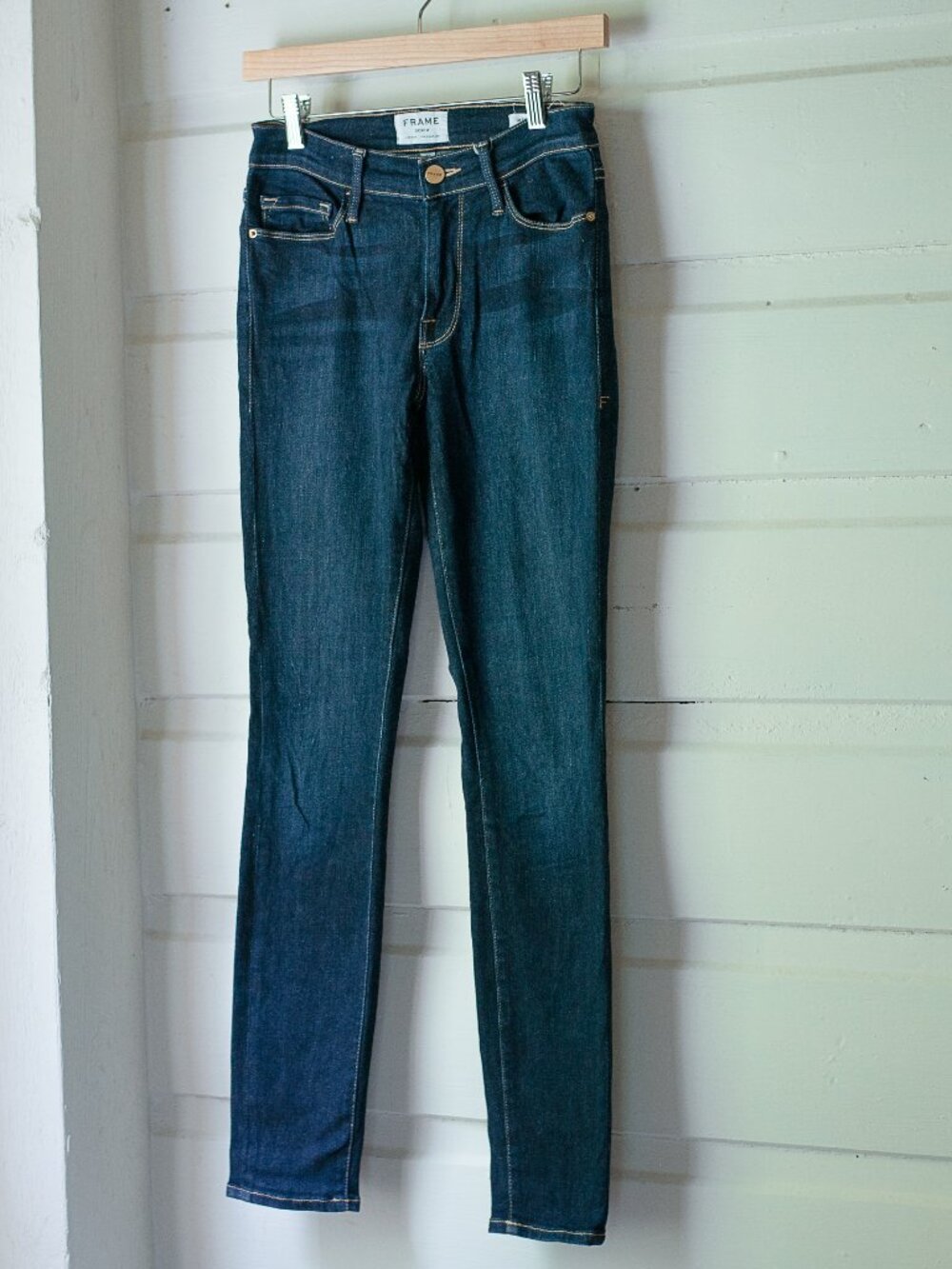 FRAME Denim Le Skinny de Jeanne Dark Wash Jeans Size 27